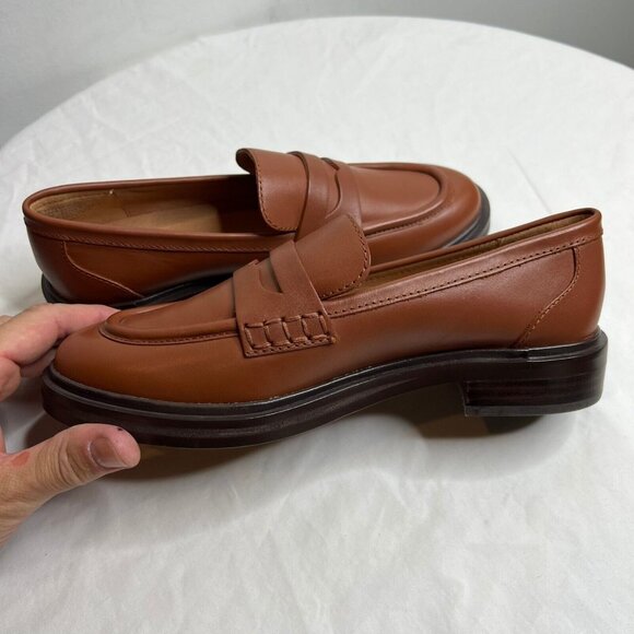 Madewell Womens $158 Vernon Loafer in Leather Dried Maple Size 7 NL839 - Picture 7 of 9